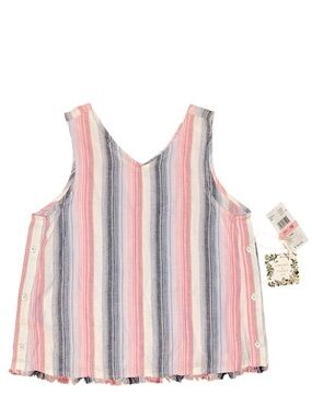 Chelsea & Violet Girls Striped Sleeveless Pastel Top